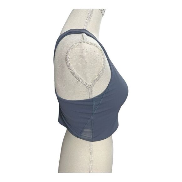 Avía grey Crop Sports Bra Size M(D-DD) Low Support Removable Pads Built In Bra - Picture 8 of 11